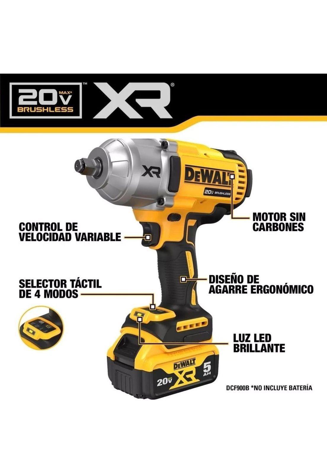 LLAVE IMP 1/2 DEWALT 20V MAX XR S/B-C DCF900B-B3-3