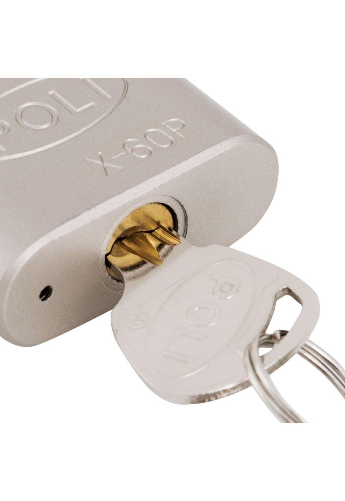 CANDADO POLI X 60P MM C/HOMBRO NIQUEL-5