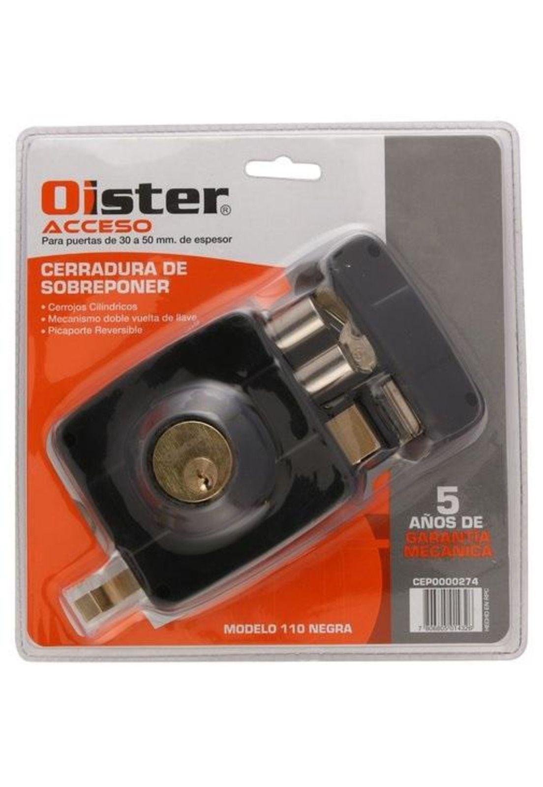 CERRADURA SOBREPONER OISTER 110 NEGRO-4