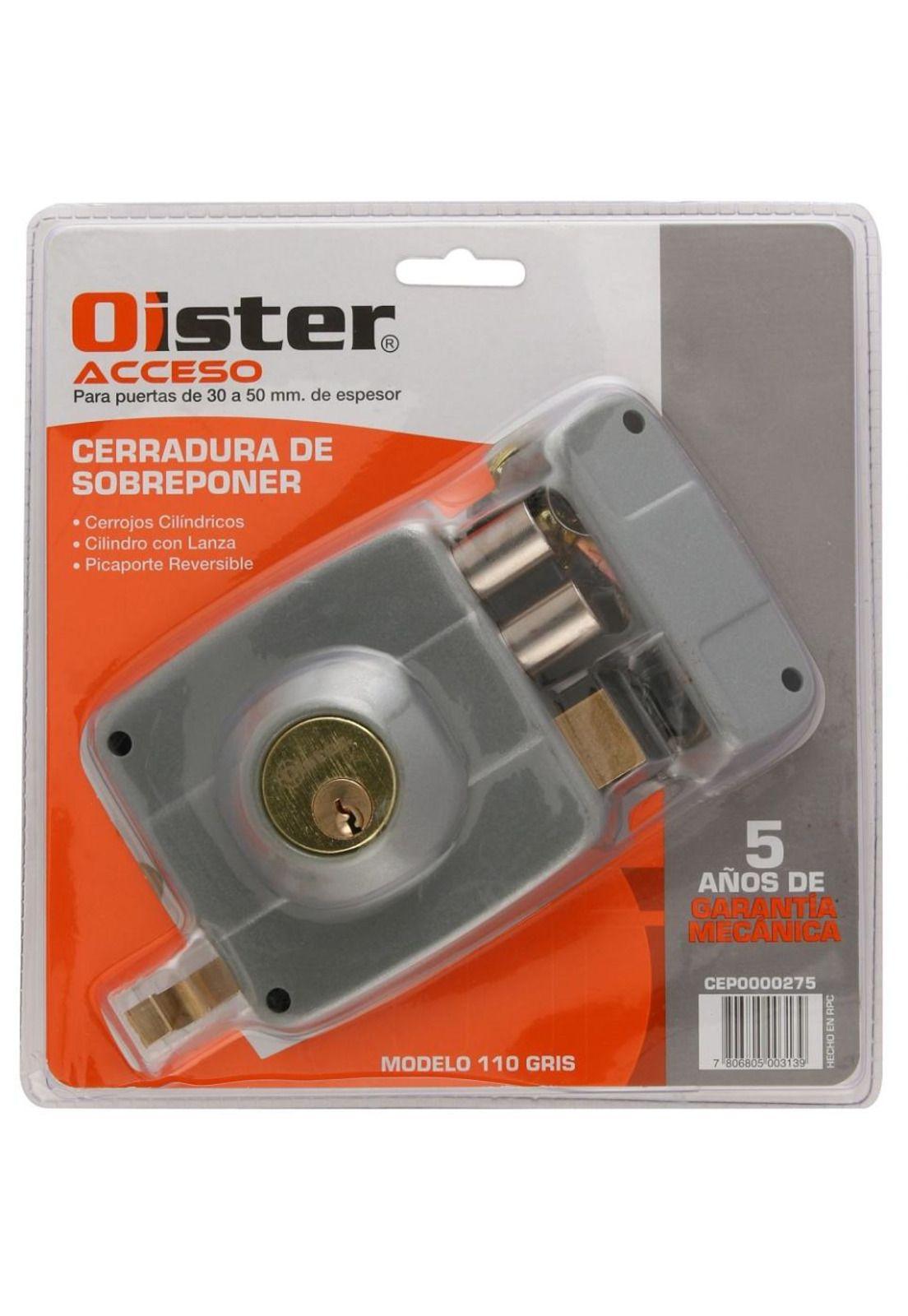 CERRADURA SOBREPONER OISTER 110 GRIS-4