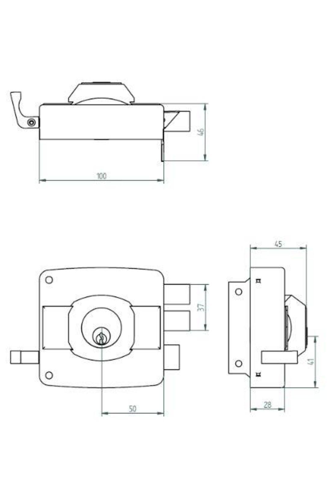 CERRADURA SOBREPONER OISTER 110 GRIS-5