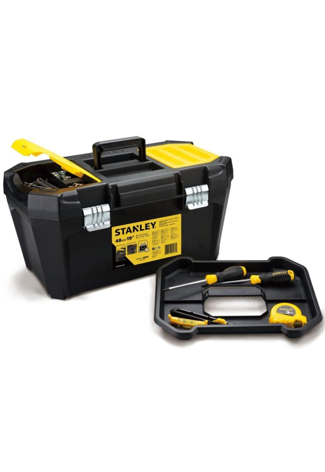 CAJA HERRAMIENTA STANLEY CON BANDEJA SIERRE METALICO-2