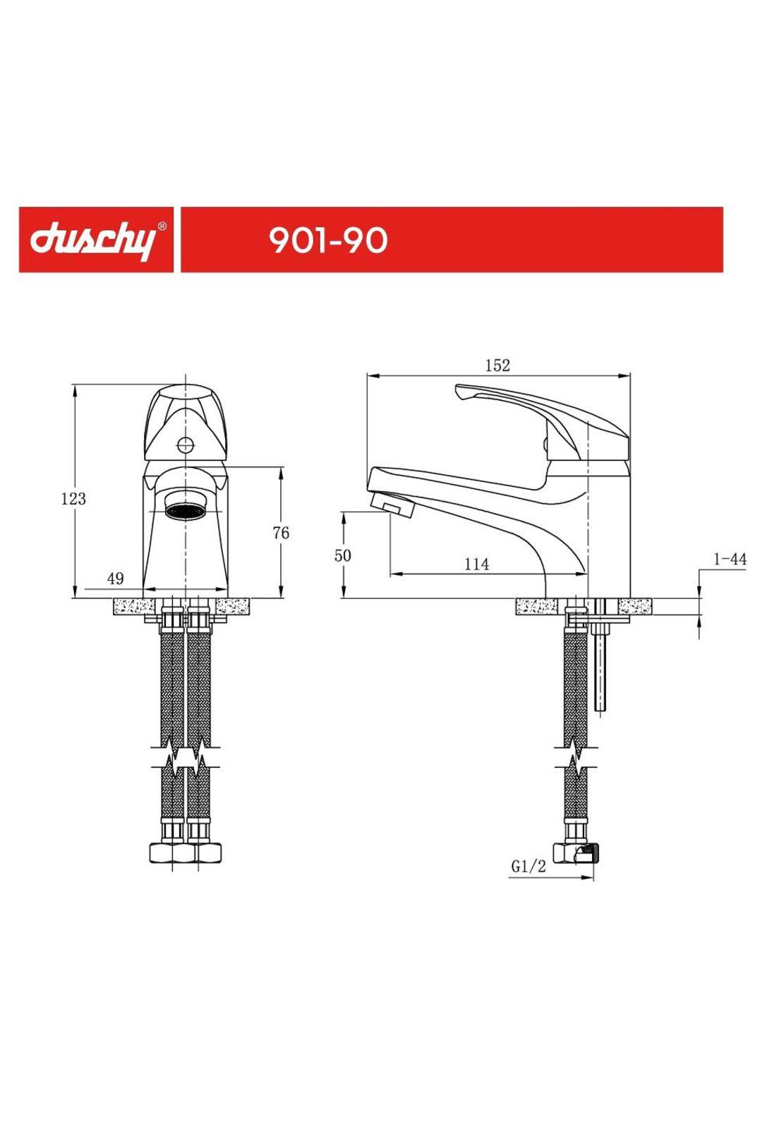 MONOMANDO DUSCHY ABS EKO BLACK MATTE P/LAVAMANOS-3