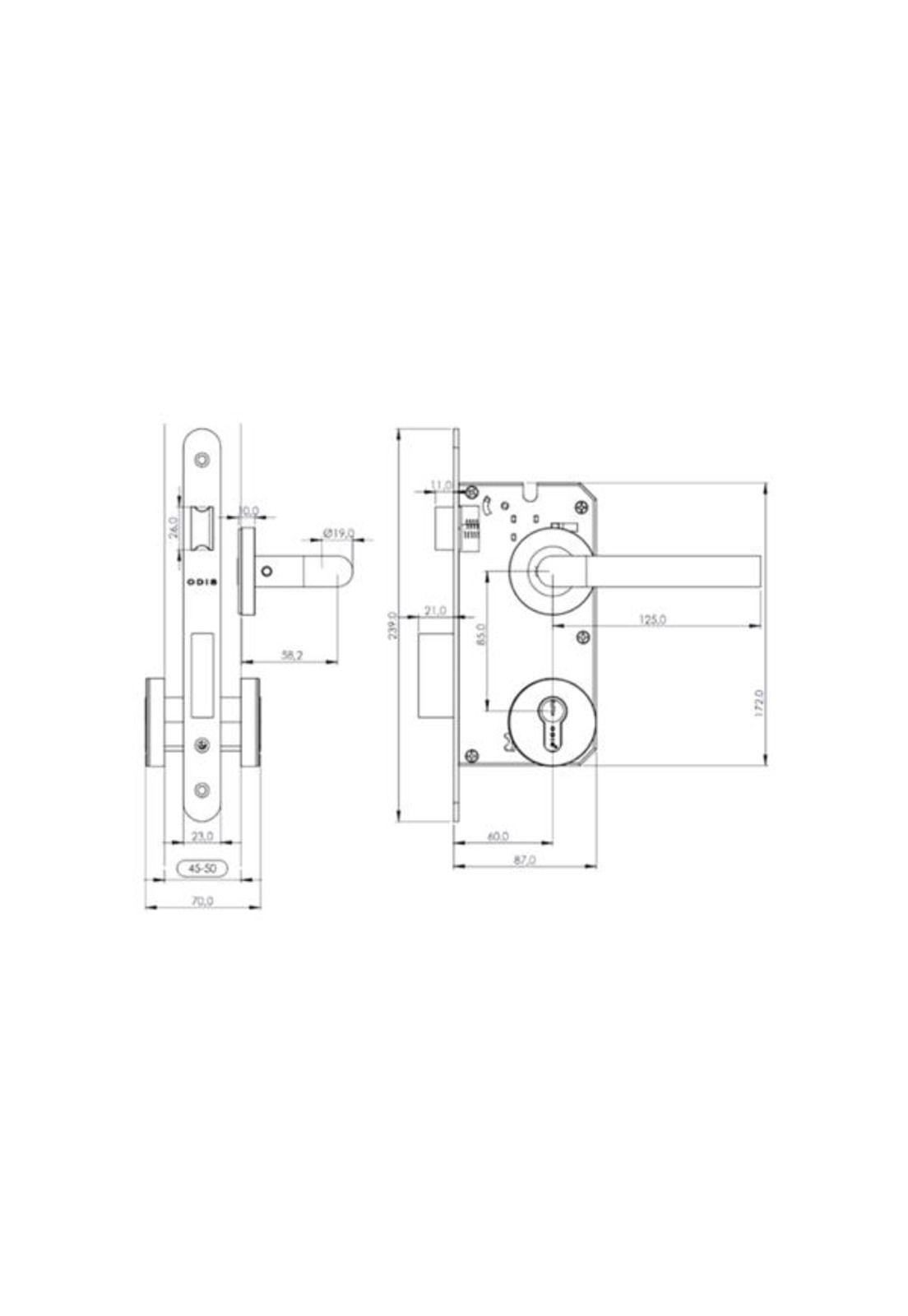 CERRADURA EMB.201-80 ODIS LLAV/LLA MANIL 9480 A-I-2