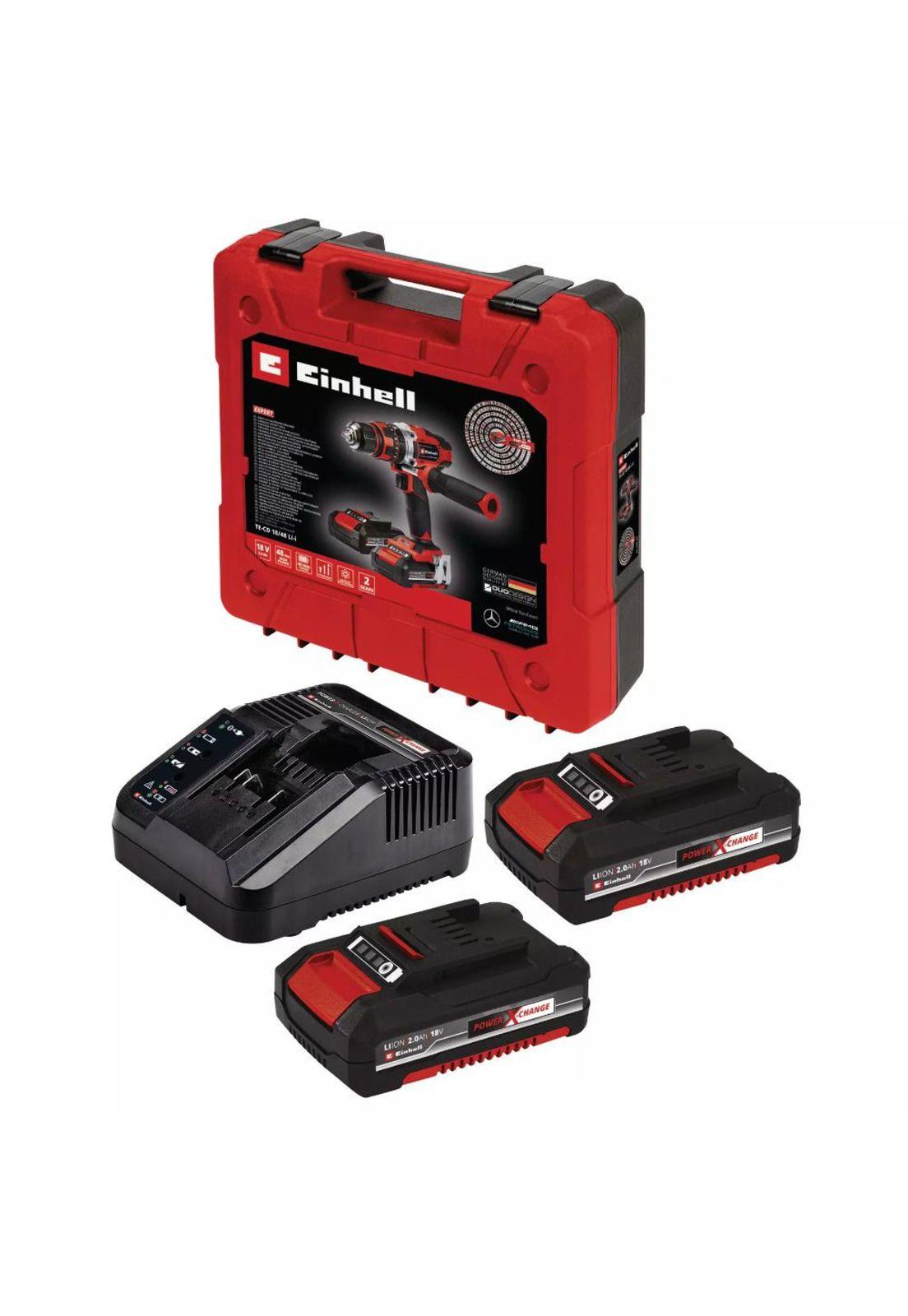TALADRO PERCUTOR TE-CD 18/48 EINHELL+ 2BAT 2.0 AH + Carg.-2
