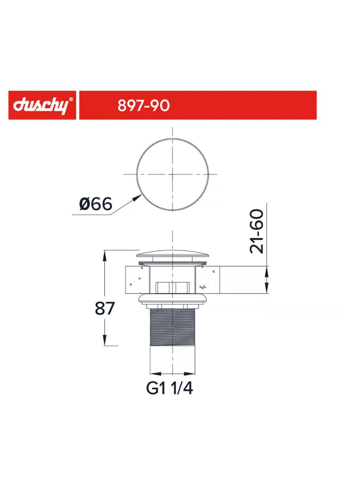 DESAGUE LAVATORIO POP UP DUSCHY 1 1/4" CON REBALSE-4
