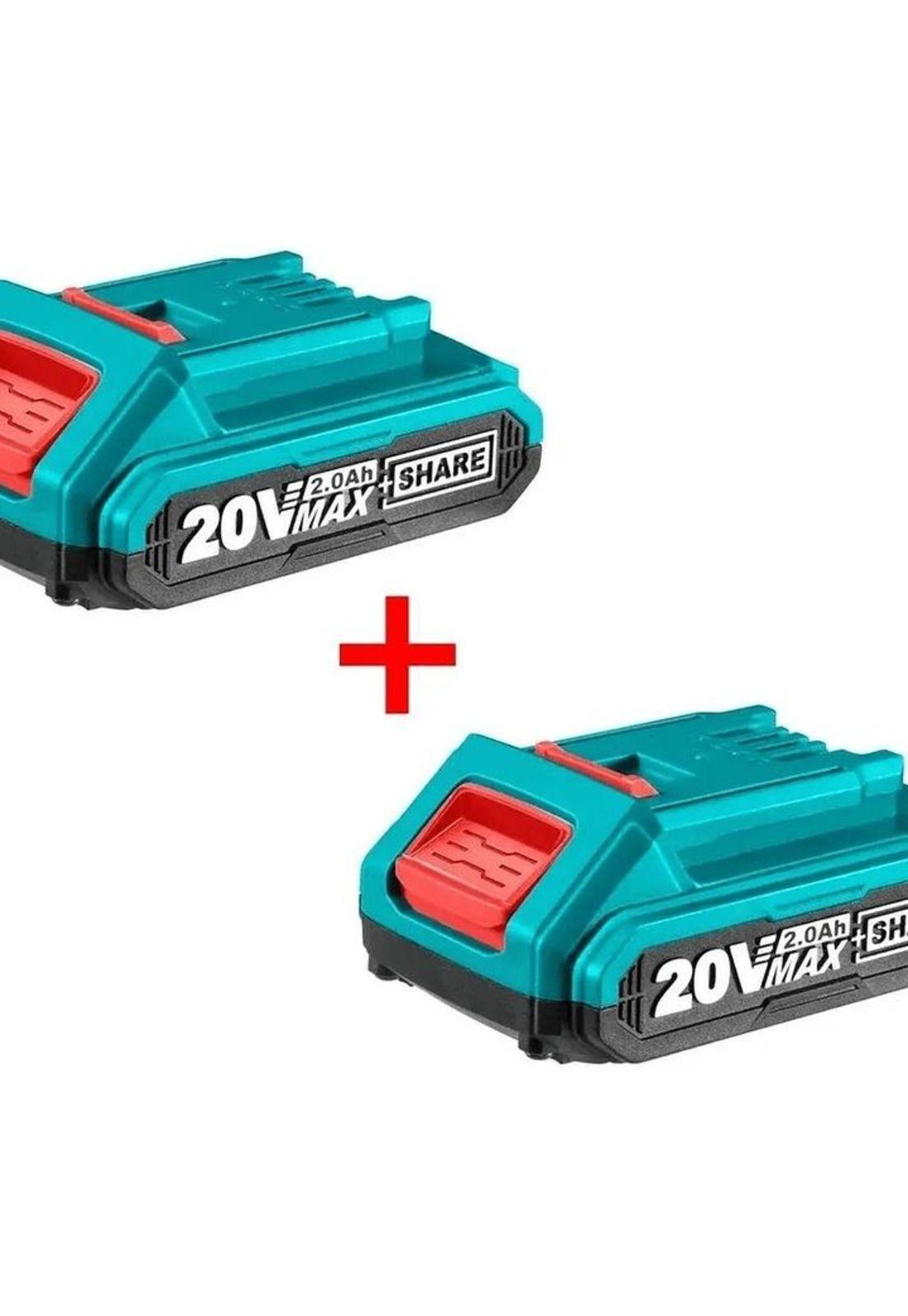 TALADRO ATORN. 10mm TOTAL TDLI2002 2 BAT 2 AH + CARG + 50 ACC-3