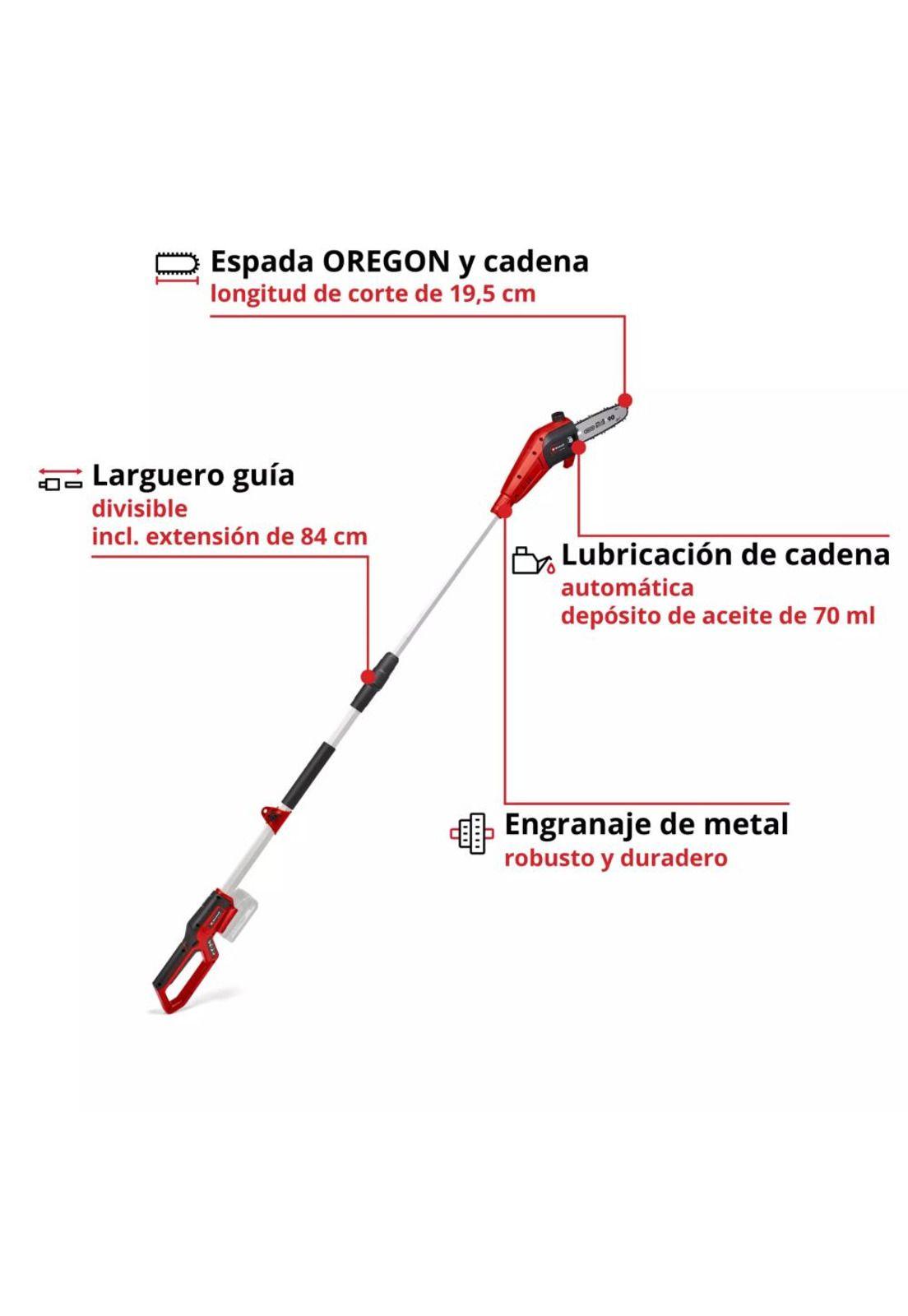 Podador De Altura Einhell Gc-lc 18/20 Li T-solo 18 V Espada 200 Mm Corte 170 Mm-2