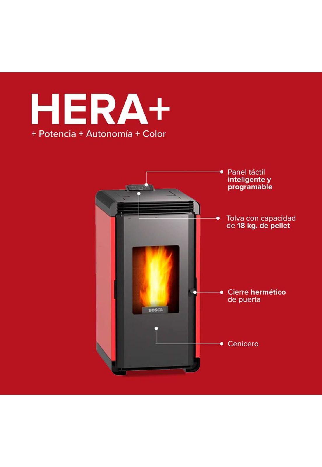 CALEFACTOR BOSCA A PELLET HERA ROJO-6