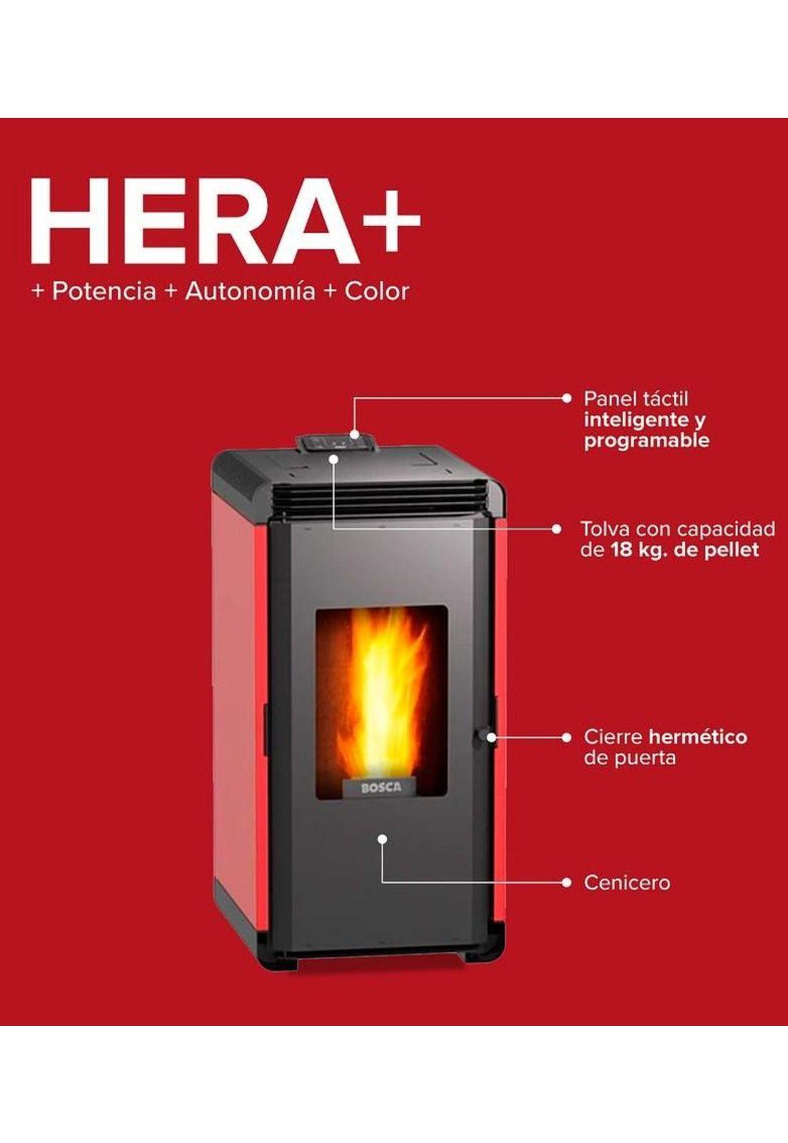CALEFACTOR BOSCA A PELLET HERA ROJO-6