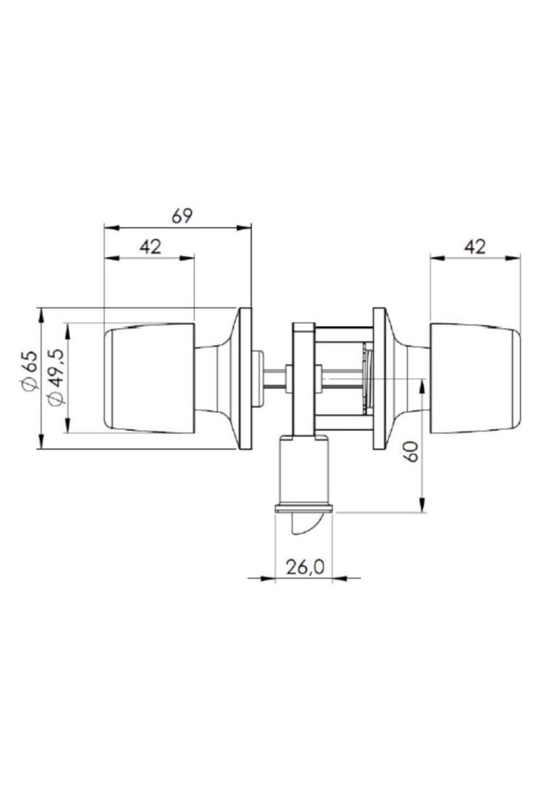 CERRADURA TUBULAR POLI 8000 8204 BAÑO/DORM BP-5