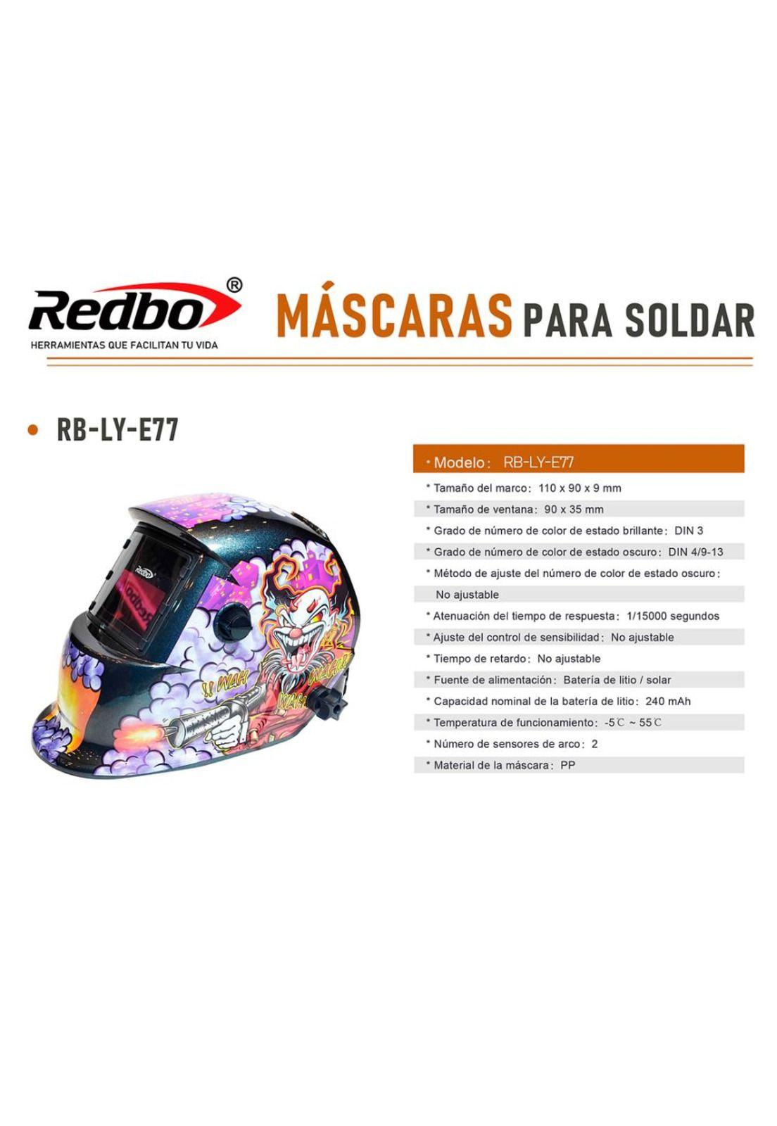 MASCARA SOLDAR FOTOSENSIBLE PAYASO REDBO-3