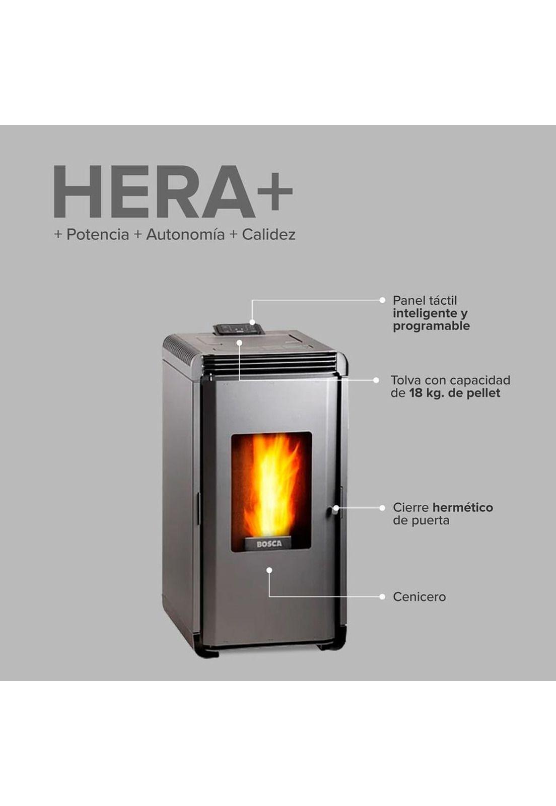 CALEFACTOR BOSCA A PELLET HERA CHARCOAL-4