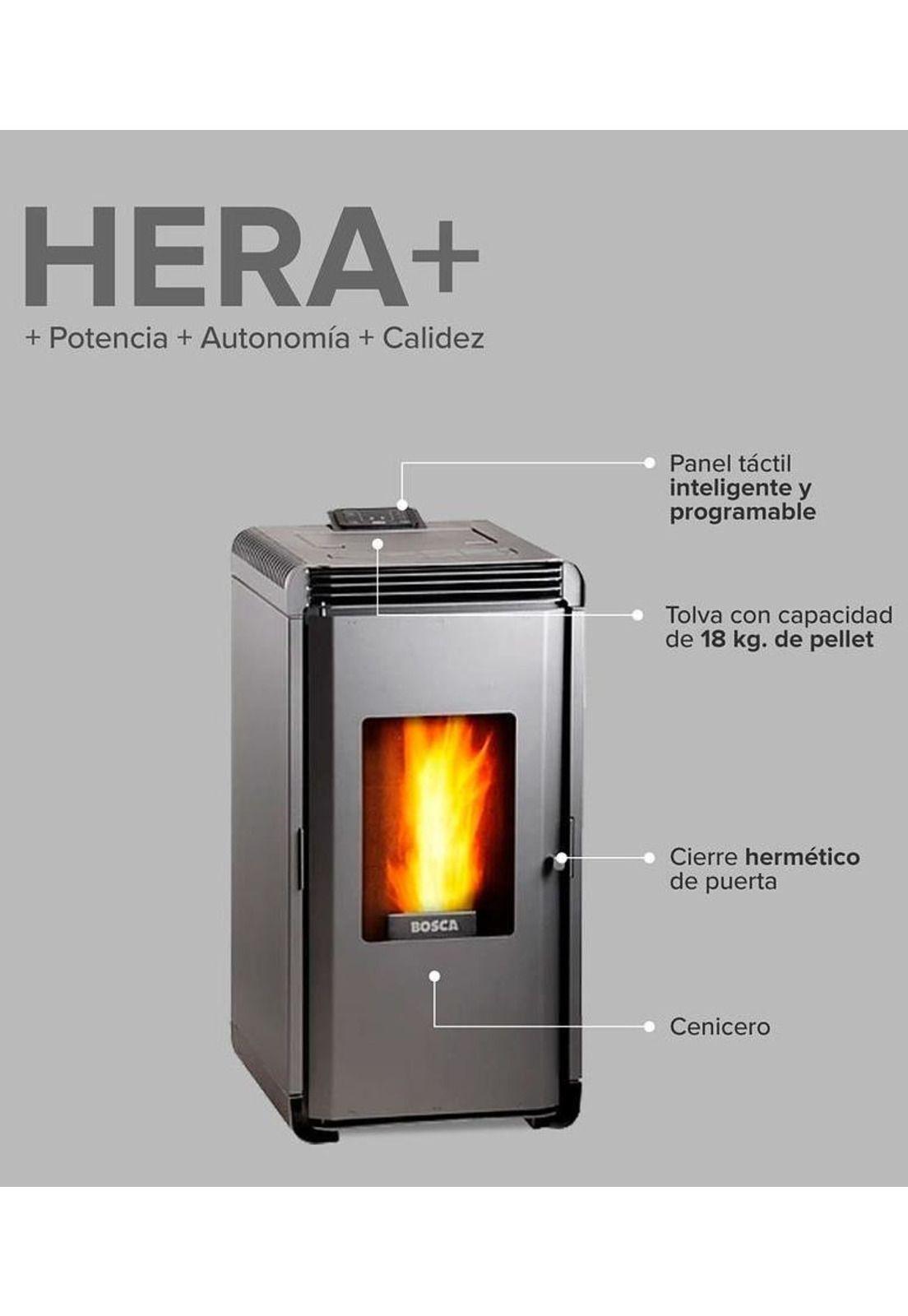 CALEFACTOR BOSCA A PELLET HERA CHARCOAL-2