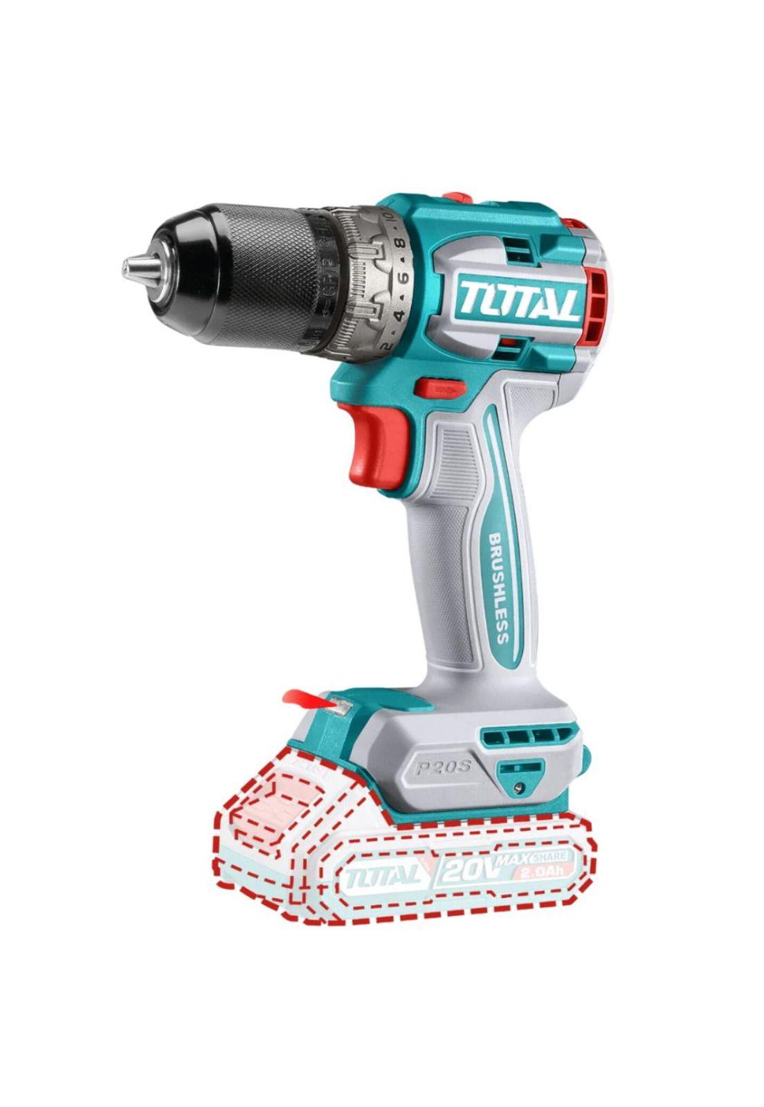 TALAD ATORNILLADOR 20V 13MM TOTAL+2B 2A+C+ACC+MAL TDLI20602-1