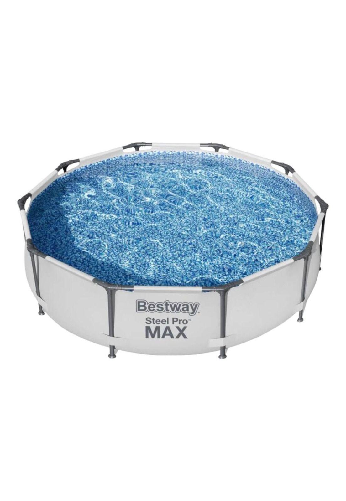 SET PISCINA BESTWAY REDONDA STEEL PRO MAX CON FILTRO 3.05MX76CM-2