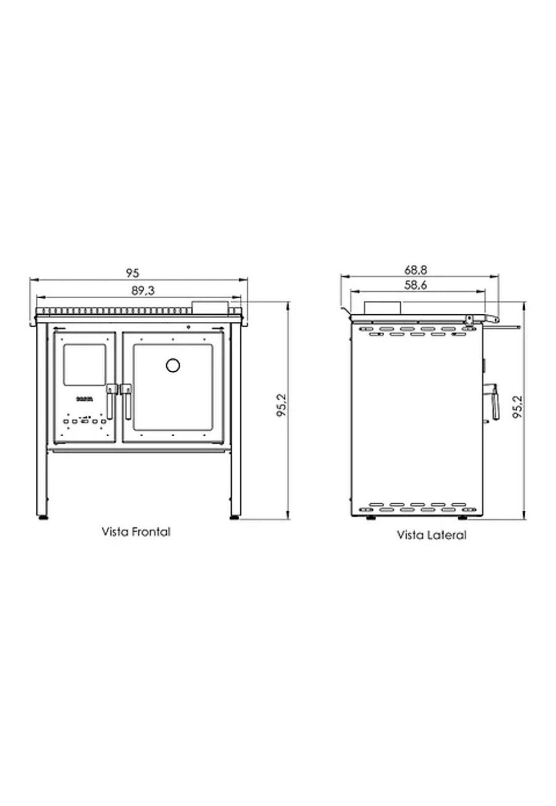 COCINA LEÑA 2P BOSCA HESTIA 90 CHARCOAL 103010044-8