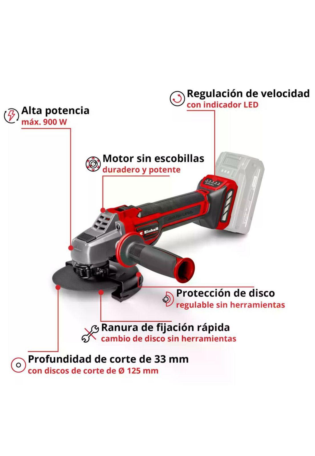 Esmeril Einhell TP-AG 18/125 F Li BL 18V- S/B-C-1
