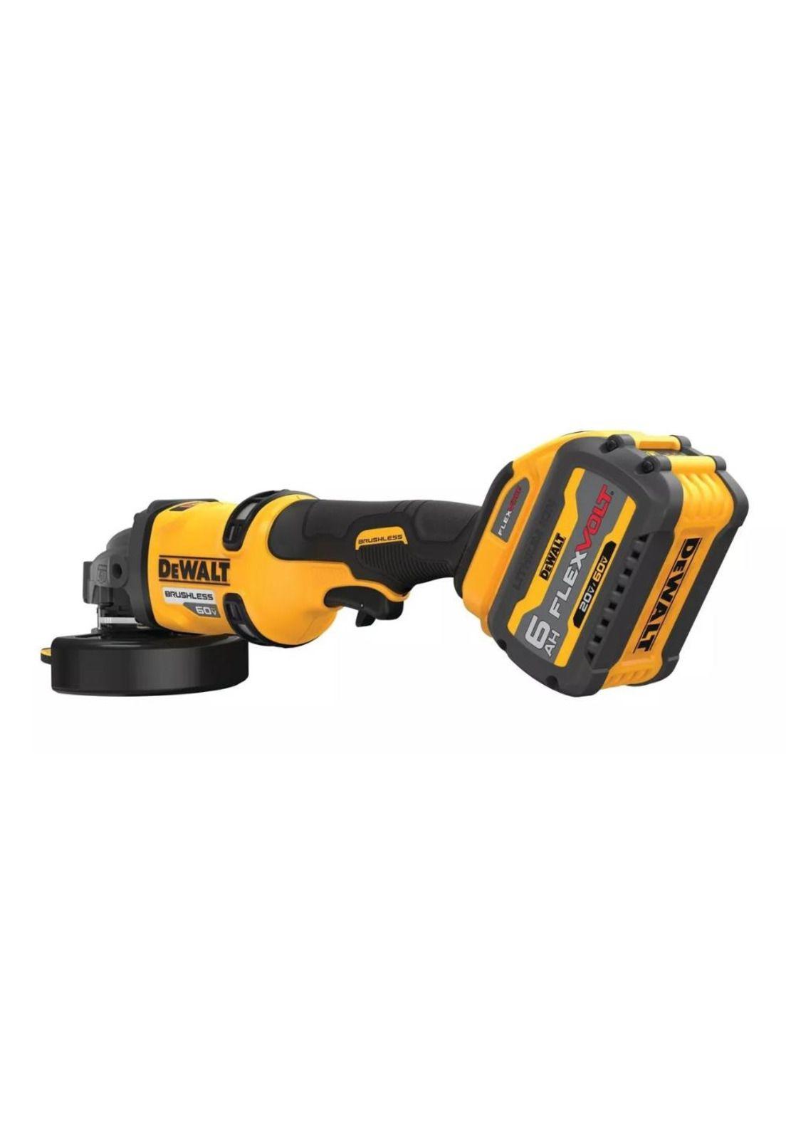ESMERIL ANGULAR DEWALT DCG418T1 4 1/2 60v+1BAT  6.0AH+CARG-2