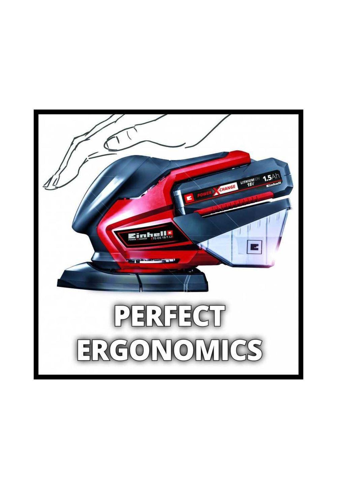 LIJADORA ORBITAL INALAMBRICA EINHELL  TE-OS 18/150 SOLO  18V-3