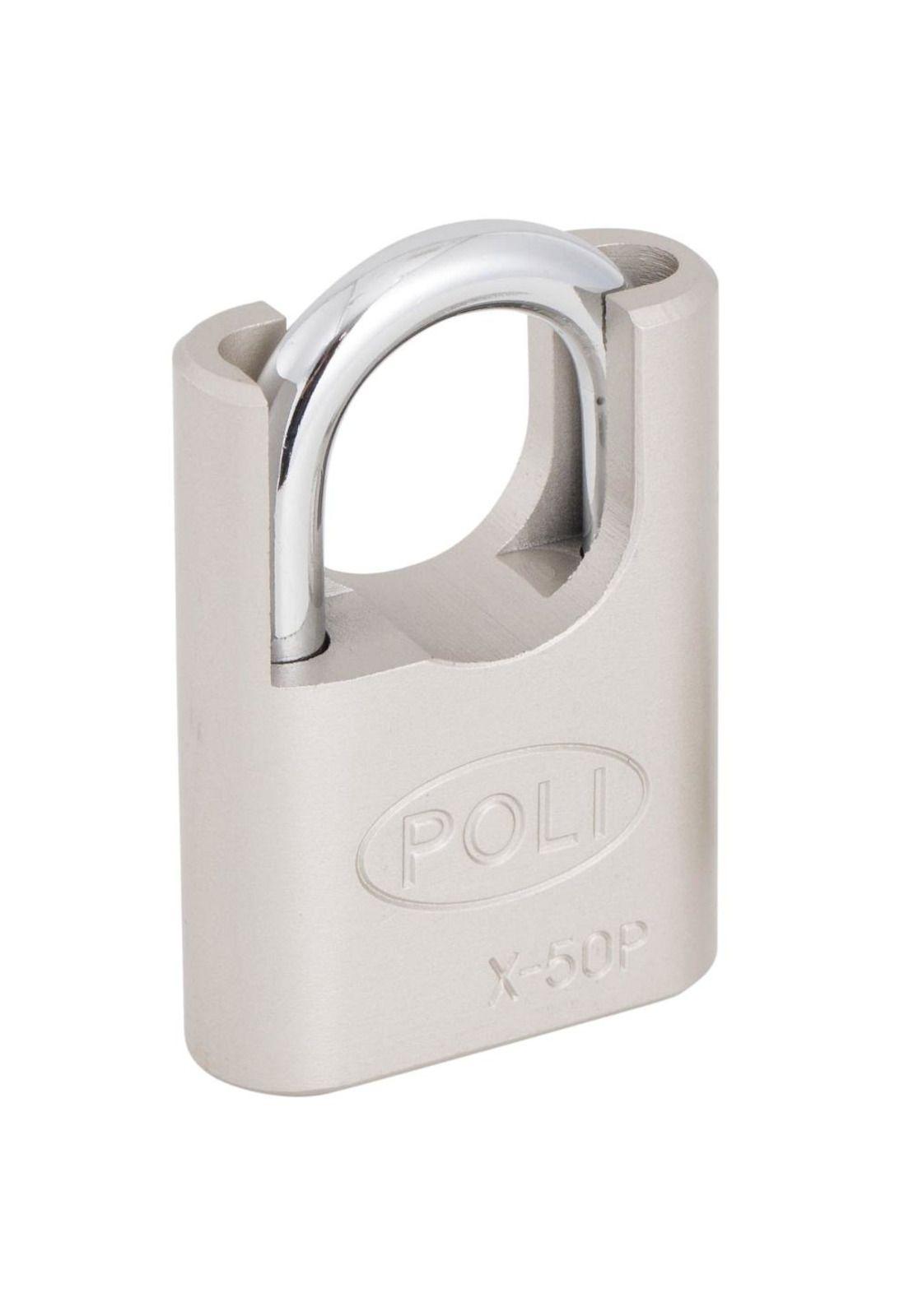 CANDADO POLI X 50P MM C/HOMBRO NIQUEL-2