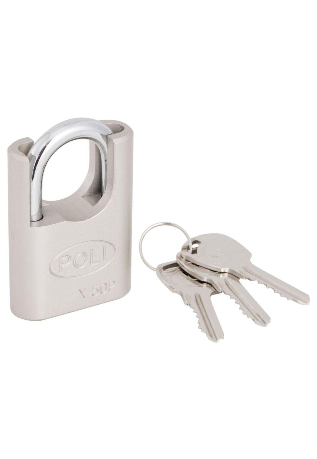 CANDADO POLI X 50P MM C/HOMBRO NIQUEL-3