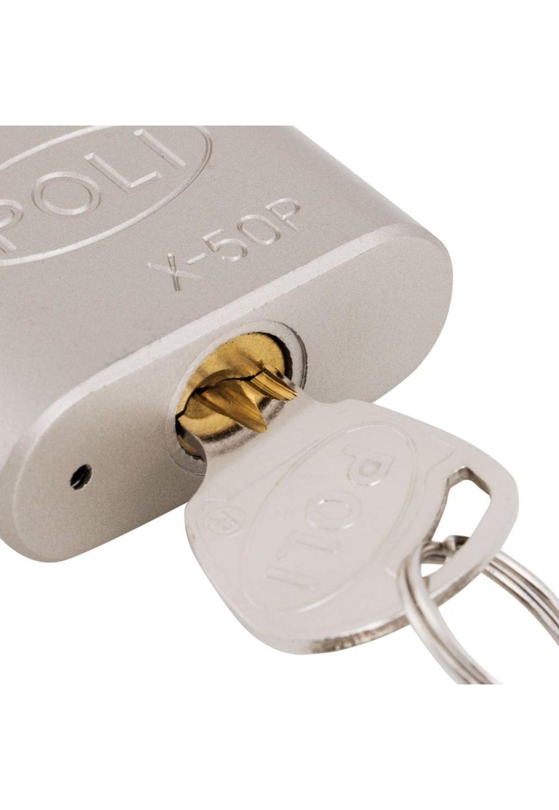 CANDADO POLI X 50P MM C/HOMBRO NIQUEL-5