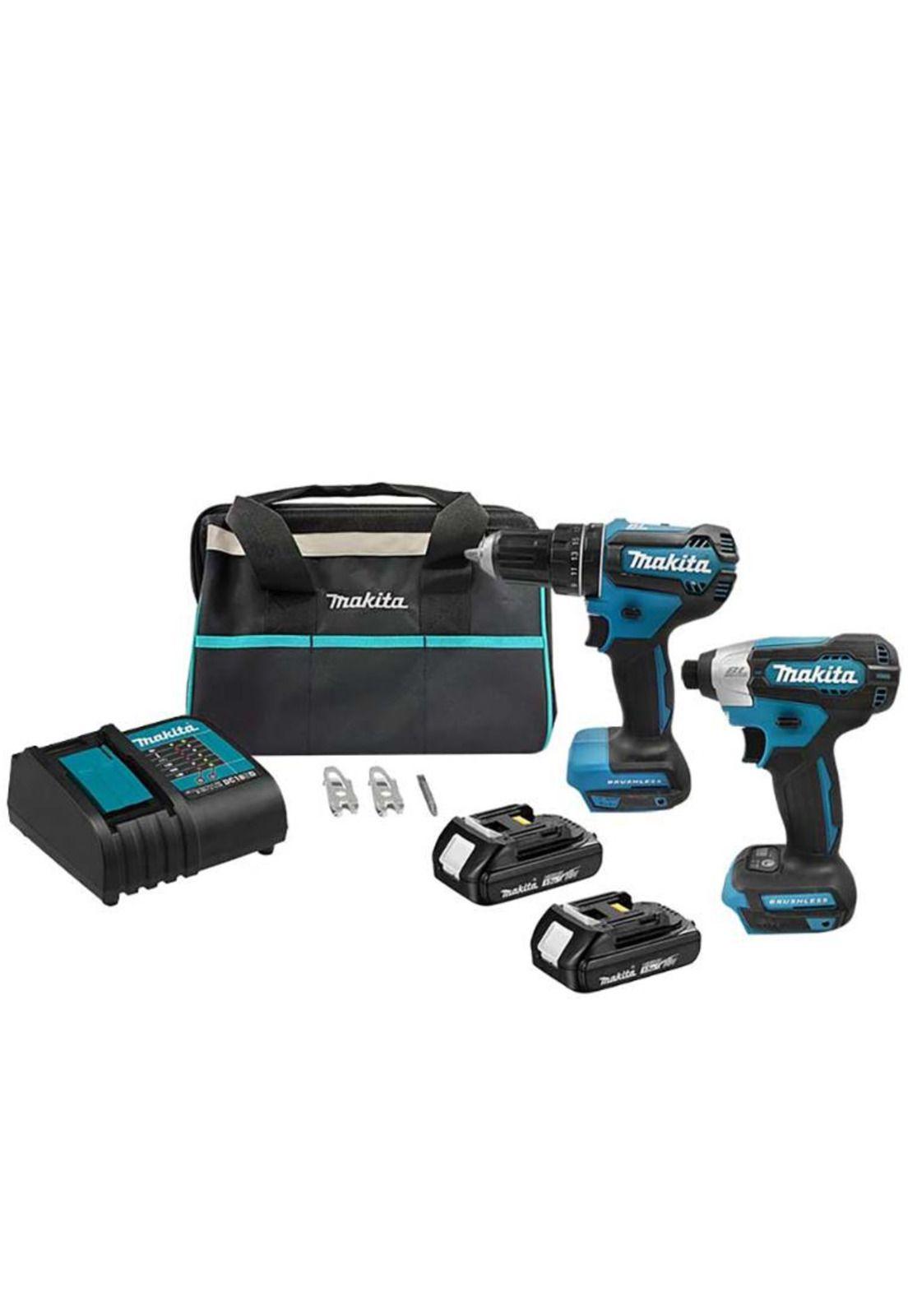 KIT MAKITA DLX2416YX2 18V TALADRO PERCUTOR +ATORNILLADOR IMPACTO-3