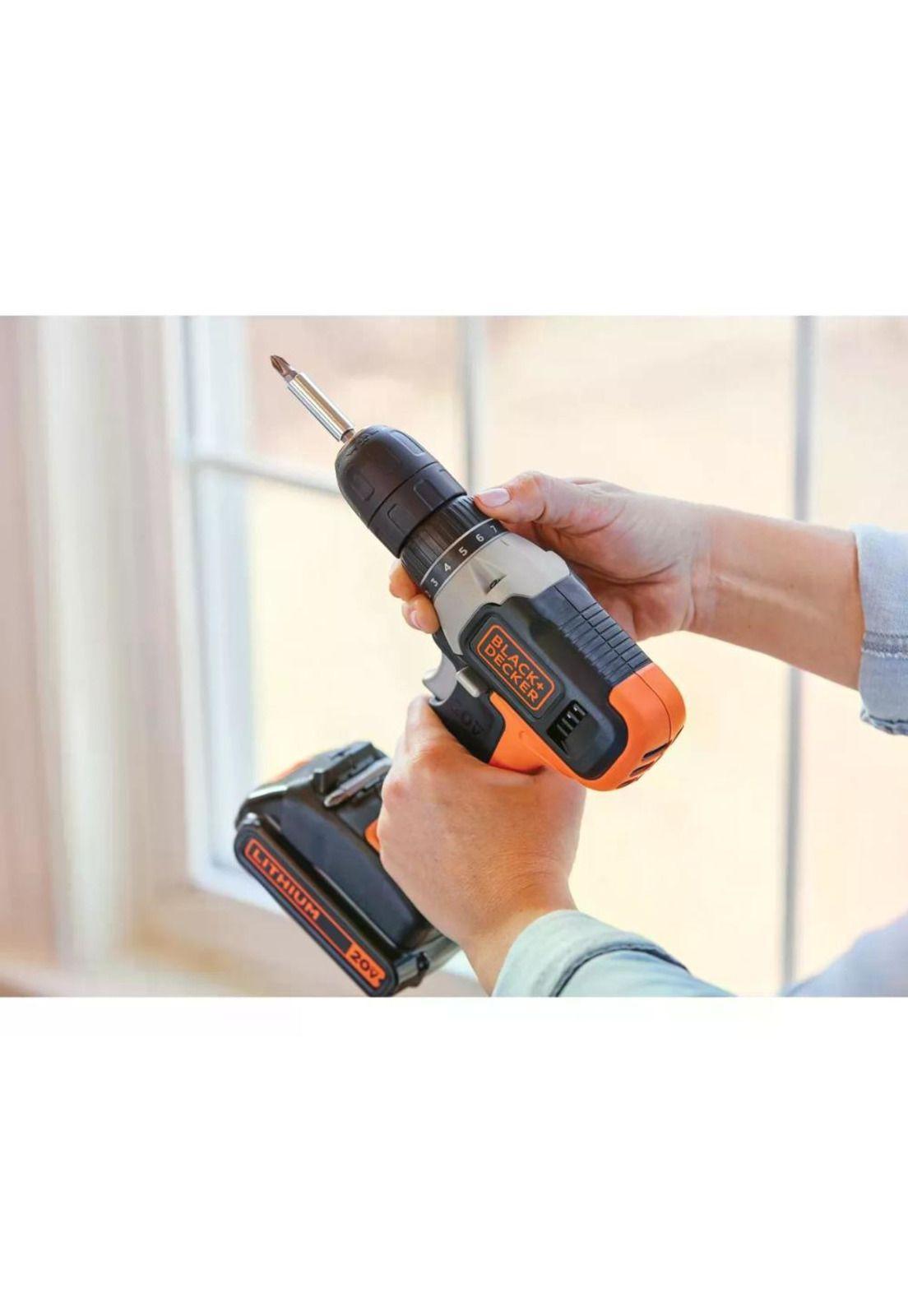 KIT TALADRO BLACK+DECKER BCD702PK2B +2BAT 1.5A+CARG+54ACC-5