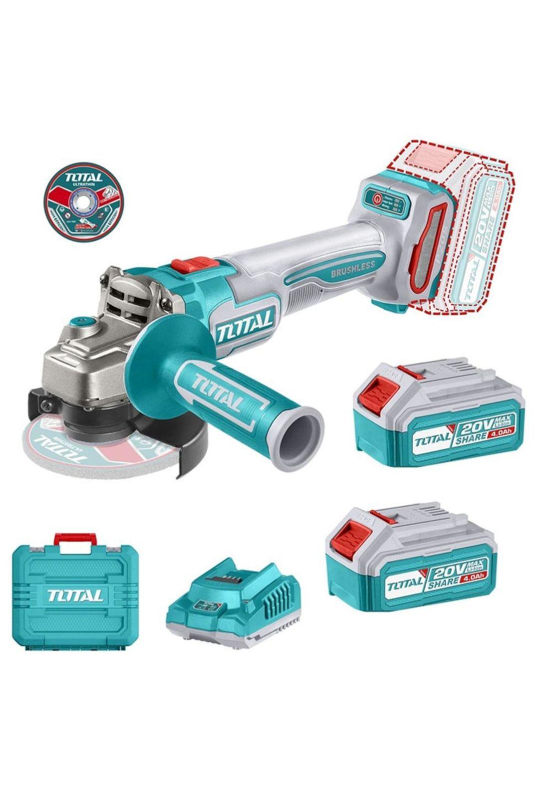 ESMERIL 4 1/2 TOTAL TAGLI211542-7 20V+2BAT 4 AH+CARG+10DISCO-2