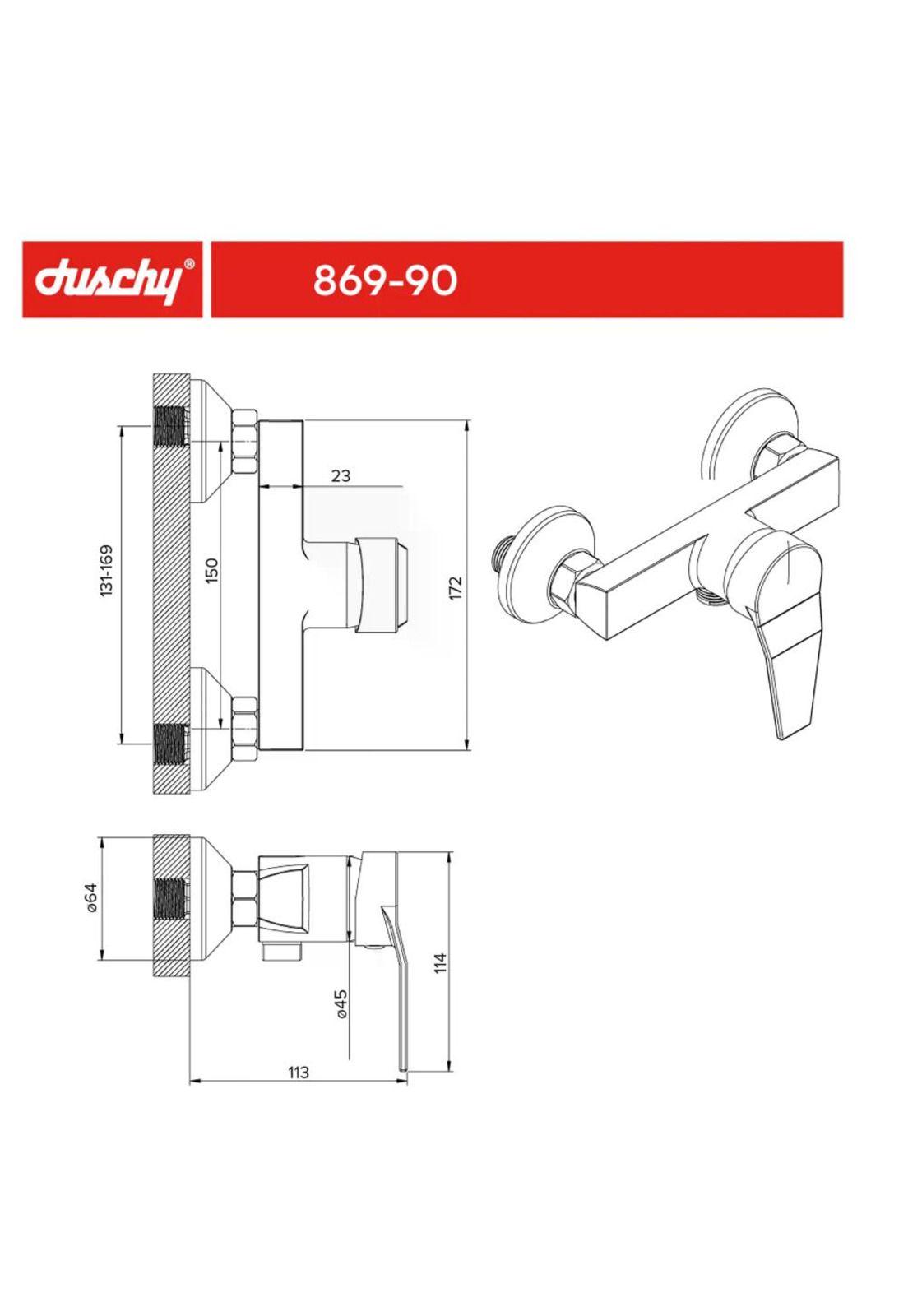 MONOMANDO DUCHA DUSCHY COMPASS GUN METAL-5