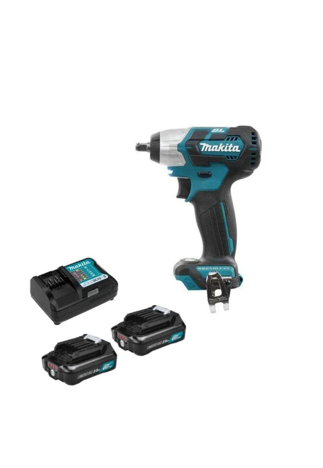 LLAVE IMPACTO 18V MAKITA TW160DWAE 3/8 12V CXT+2 BAT 2A+CARG-4