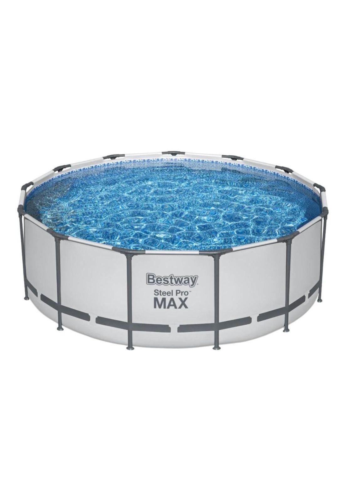 PISCINA BESTWAY REDONDA STEEL PROMAX FILTRO+ACCES 3.96X1.22M-1