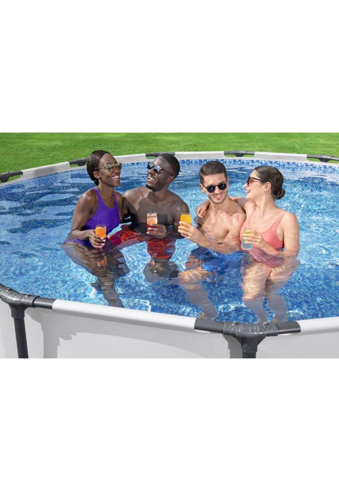 PISCINA BESTWAY REDONDA STEEL PROMAX FILTRO+ACCES 3.96X1.22M-8