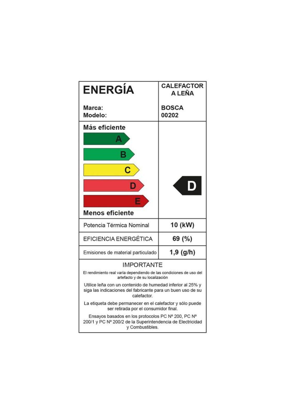 CALEFACTOR BOSCA A LEÑA ECO 380-4