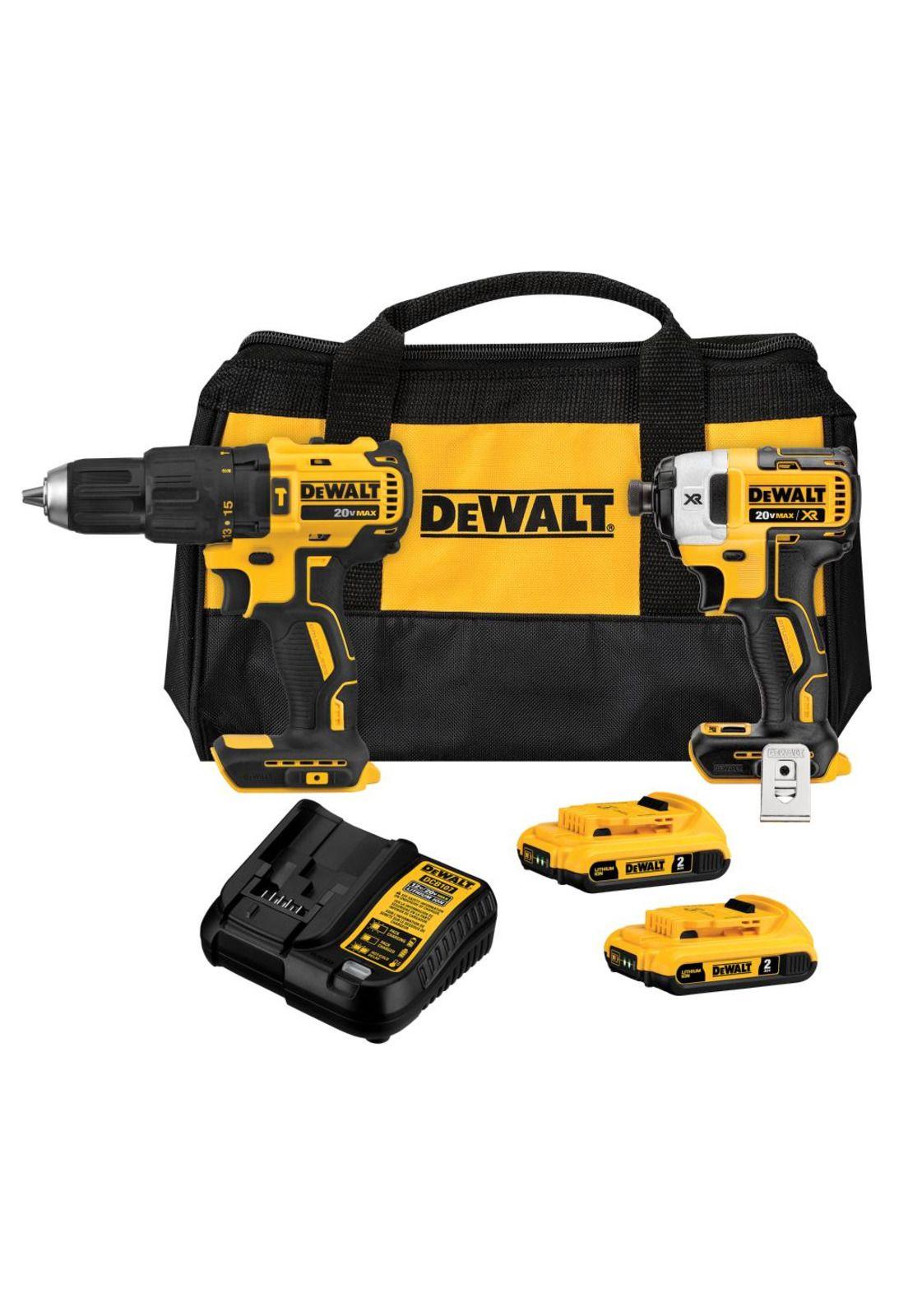 Kit Taladro Percutor + Atorn. Impacto Dewalt Dck223D2-0
