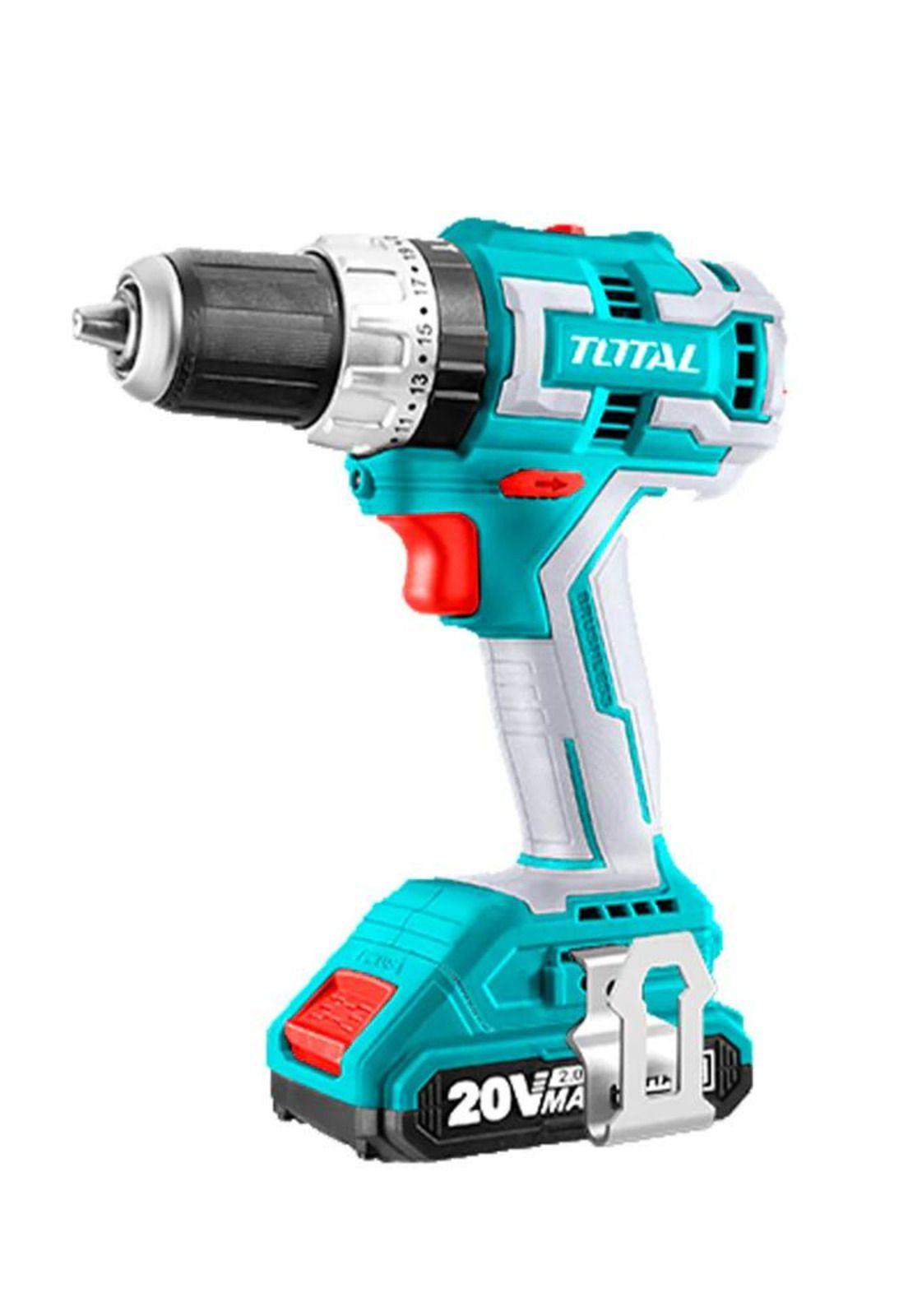 Kit Total Tosli23062 Taladro 20v 13mm + 2 Bat+ Carg+ Batidor-0