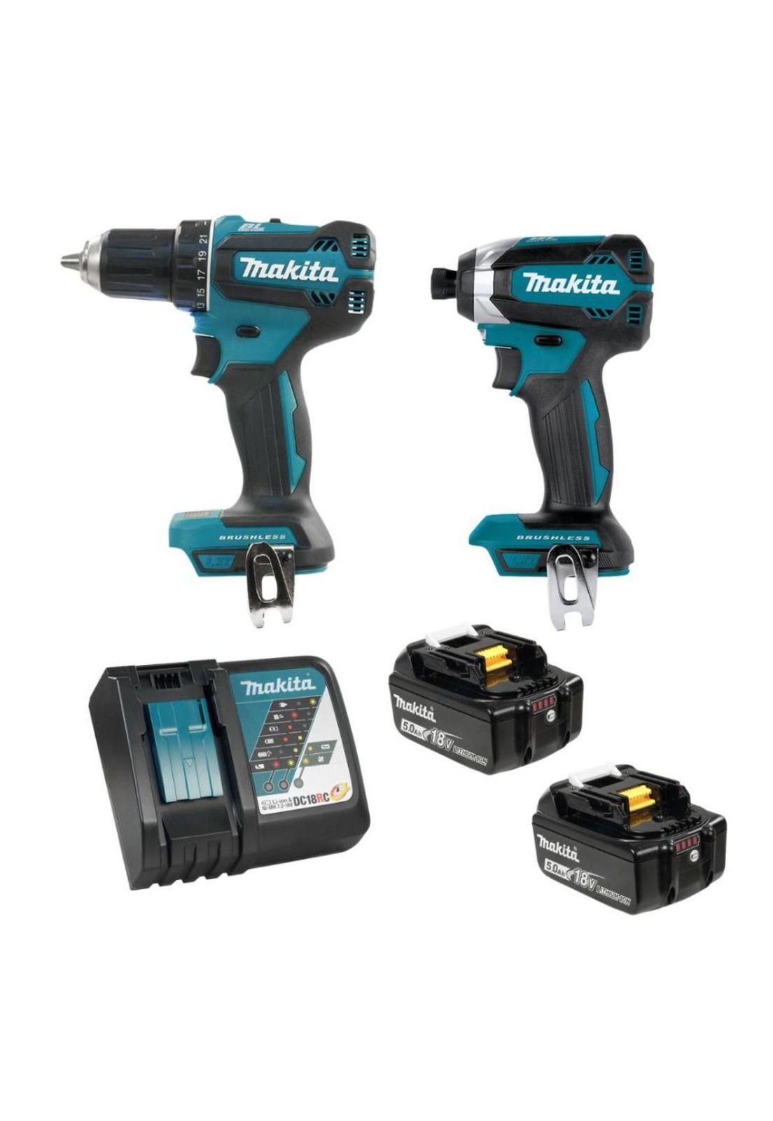 Combo 18V Taladro DHP487 + Atornillador DTD157 + 2 Bat 1.5Ah + Car-4