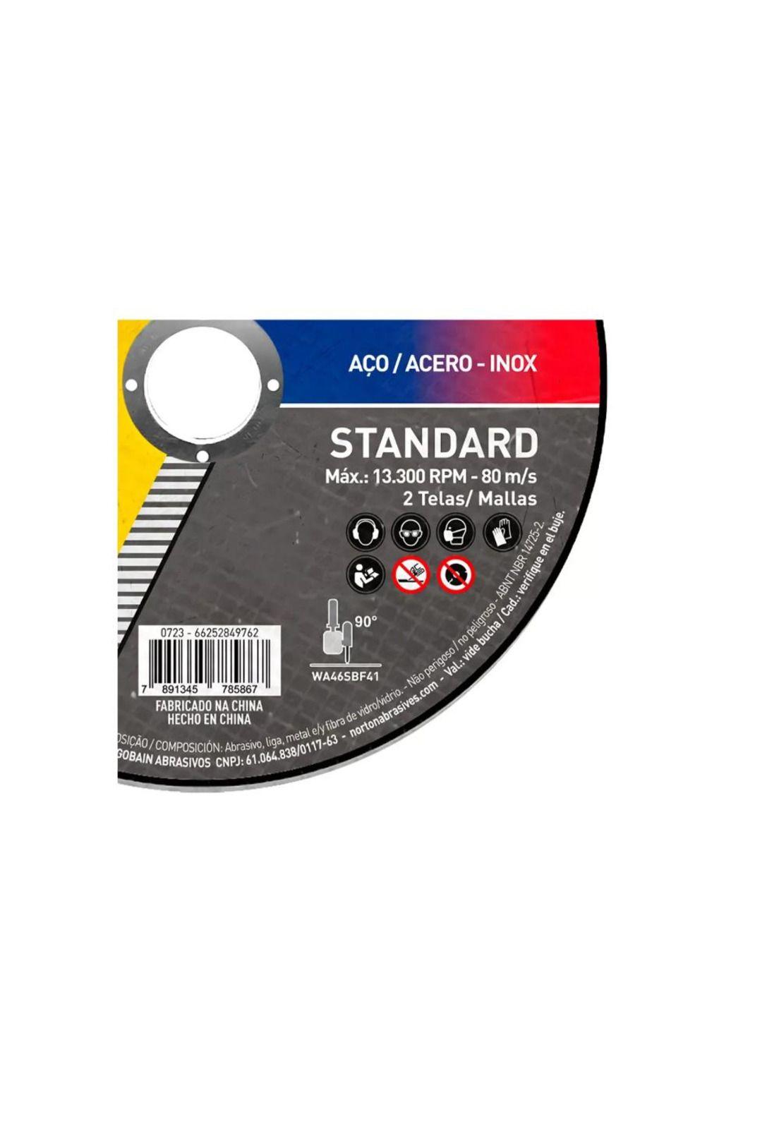 DISCO COR INOX FINO 4 1/2 NORTON X 24U (15X1.0MM)-0