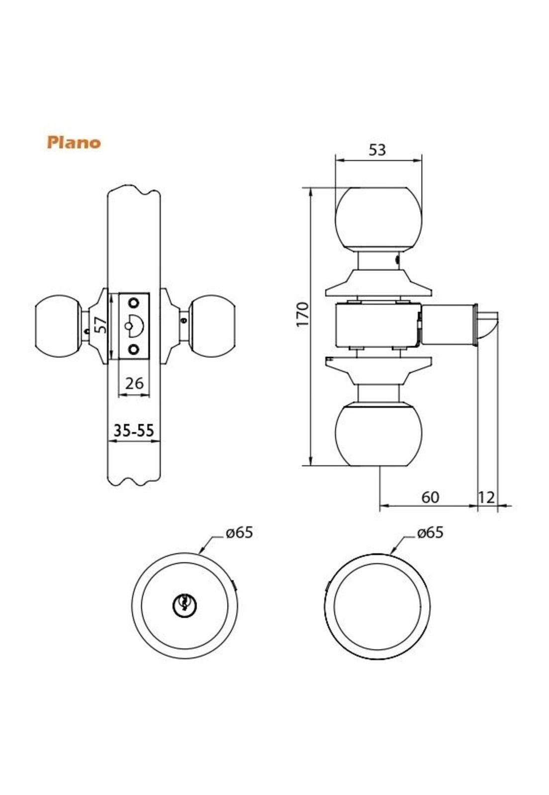 CERRADURA CILINDRICA OISTER 101 BANO INOX CJ-3