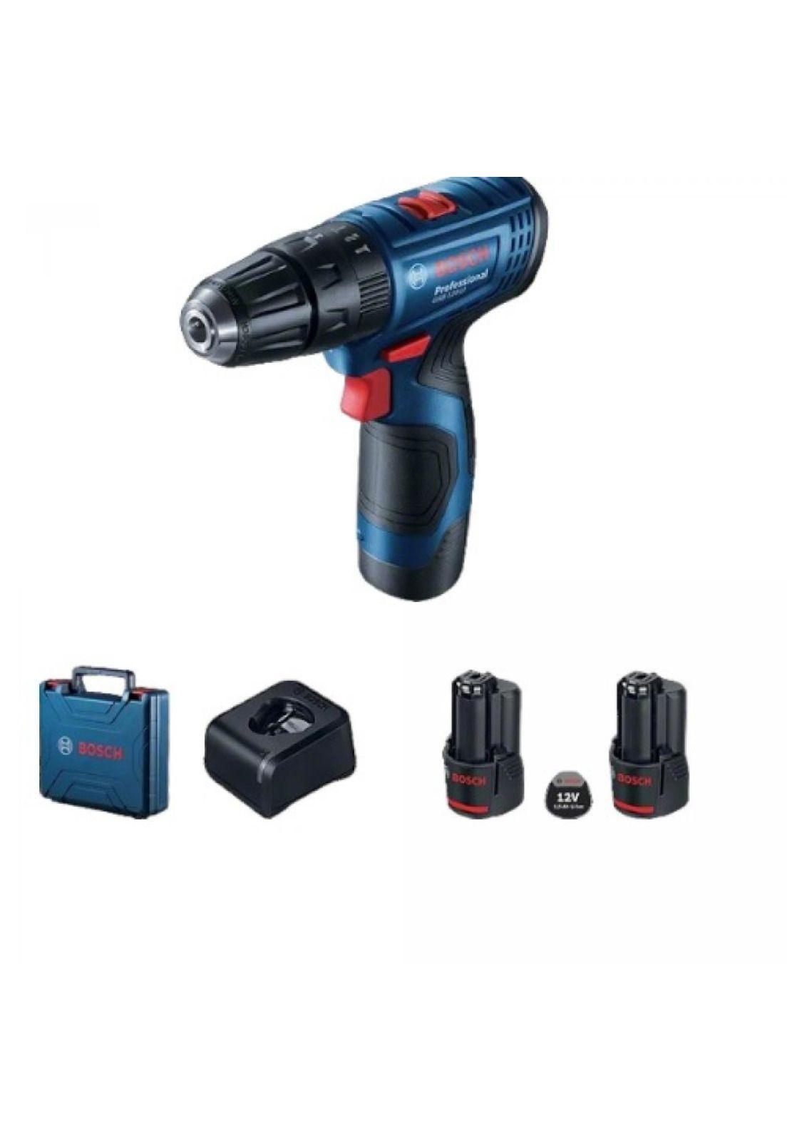 TALADRO ATORNILLADOR BOSCH GSB 12V 120-LI + 2 BAT 2.0 AH + CARG-0