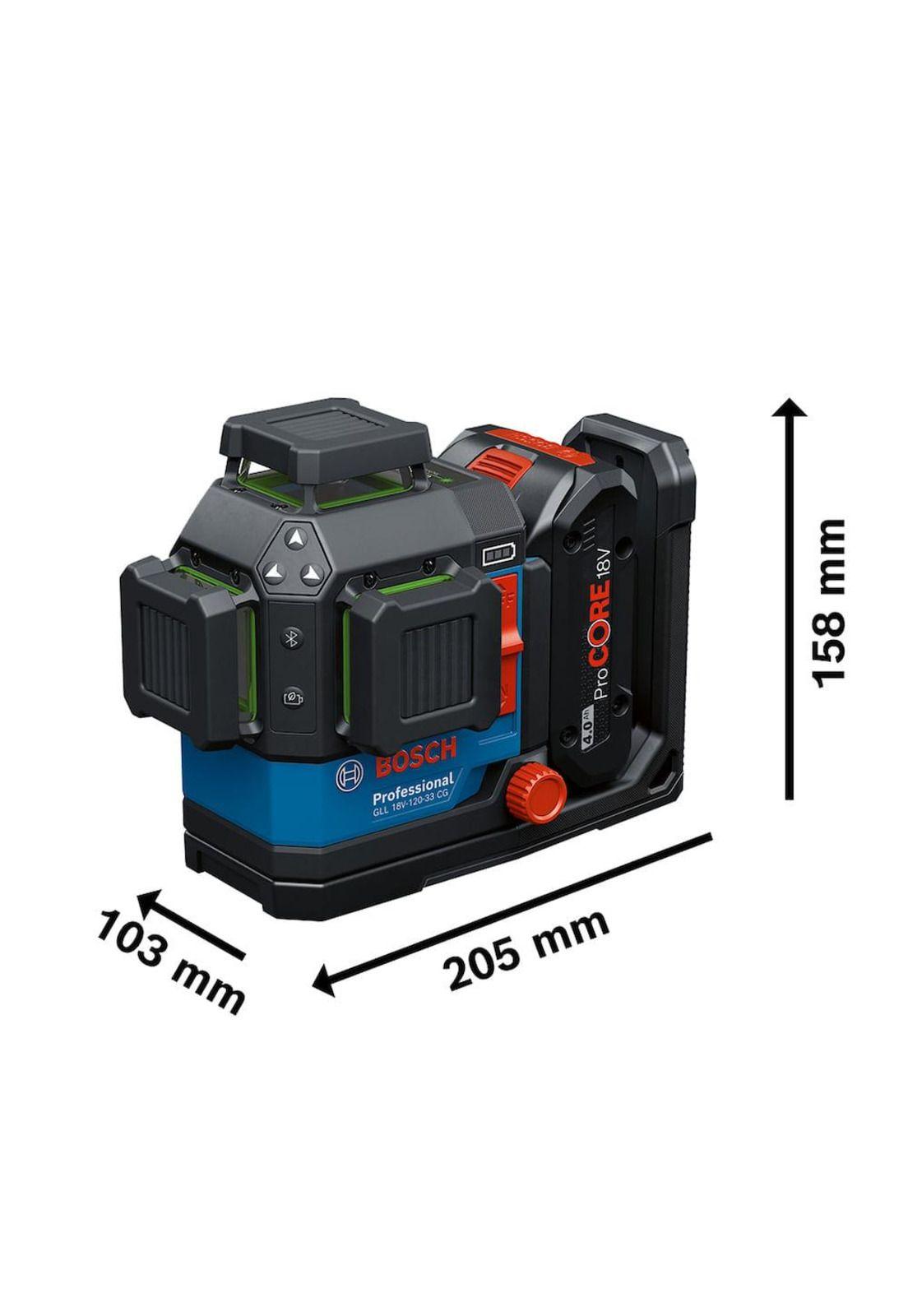 NIVEL LASER 360 LINEAL BOSCH GLL 18V-120-33 CG PRO-5