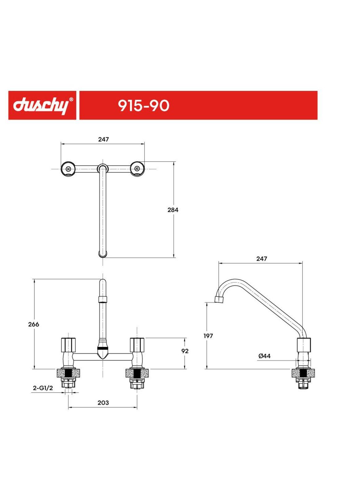 COMBINACION DUSCHY ABS 8" PARA LAVAPLATOS-4