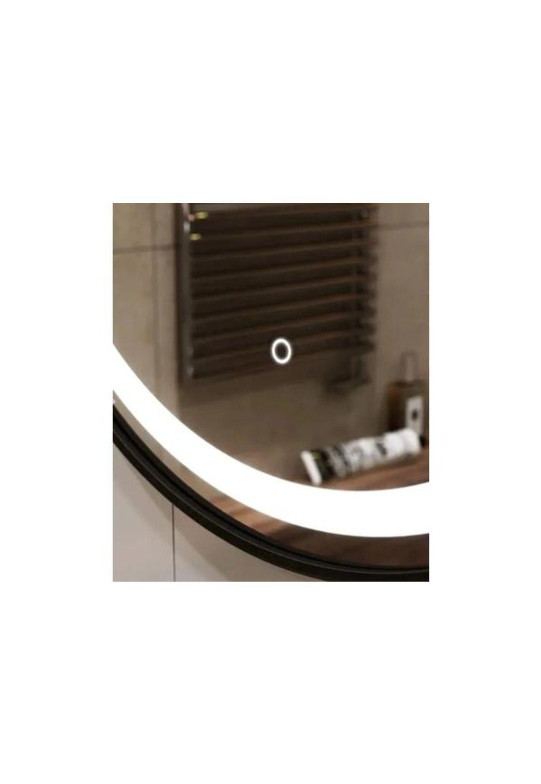ESPEJO CIRCULAR TAUMM 60CM 3 LUCES LED BORDE NEGRO-2