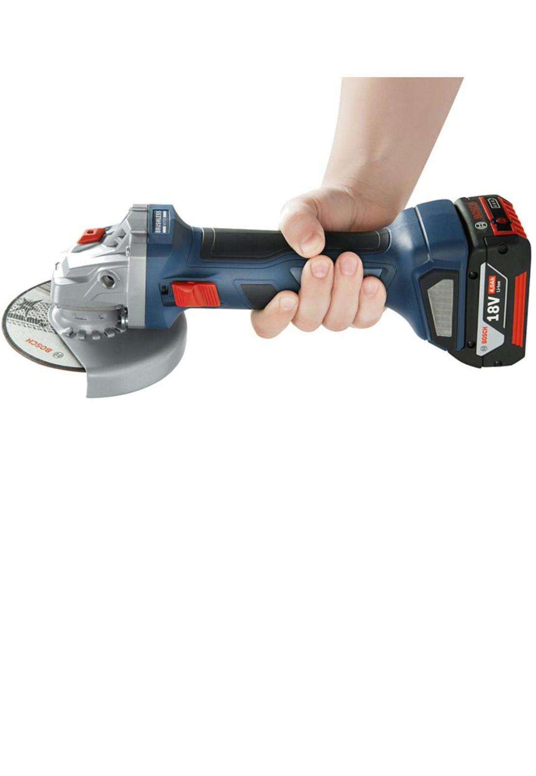 ESMERIL ANGULAR 18V BOSCH GWS 180 7" 1 BAT 4,0AH+CARG-2