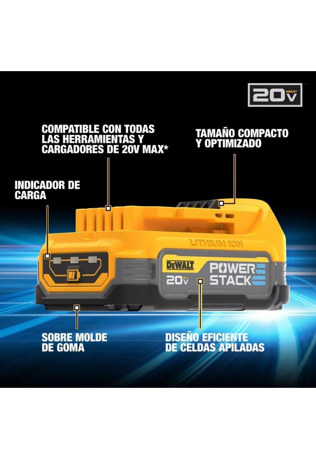 KIT BATERIA POWERSTACK DEWALT DCBP034E2-B2 20V MAX+CARG-4