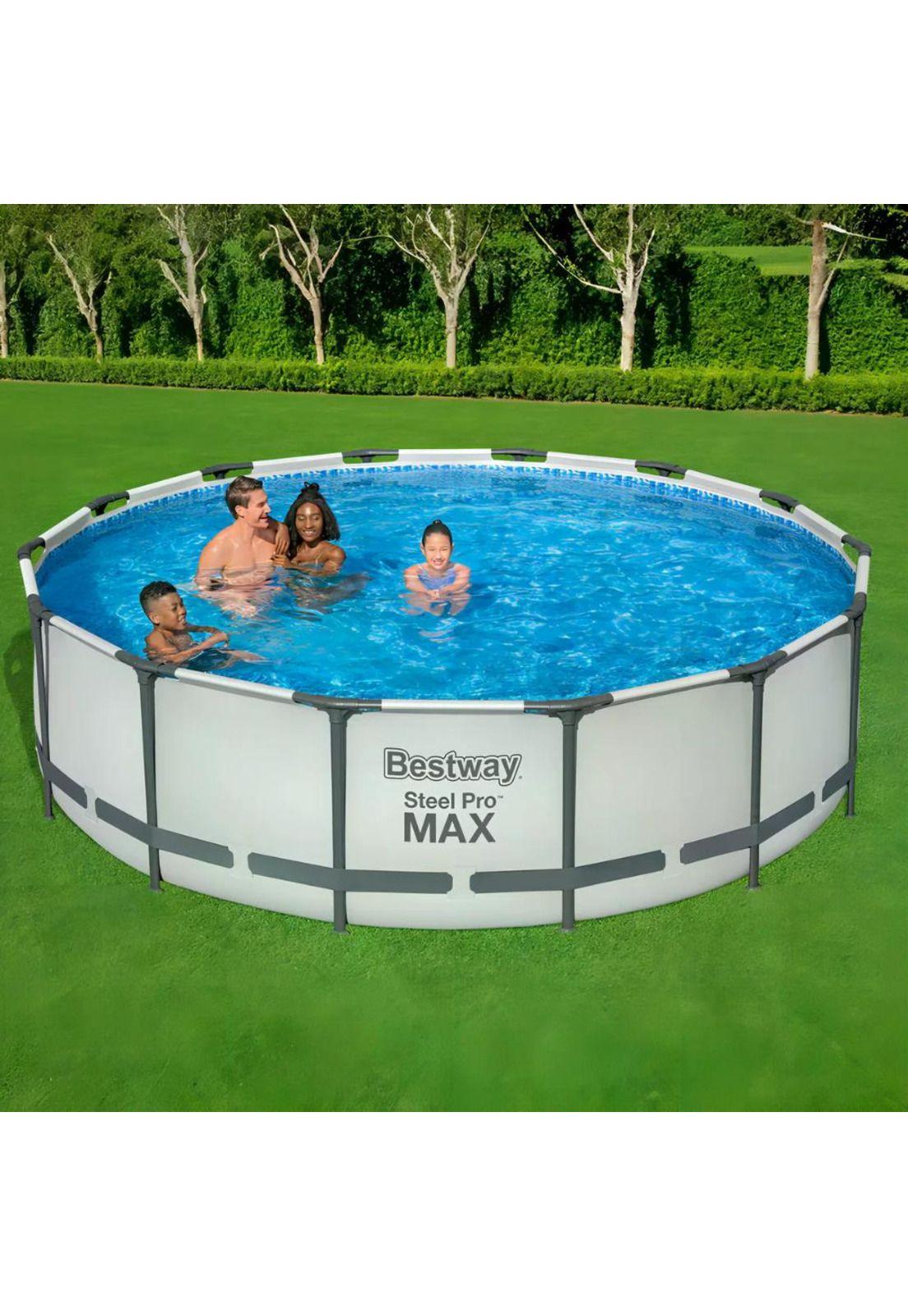 SET PISCINA BESTWAY REDONDA STEEL PRO MAX CON FILTRO 4.27M X 1.07M-6