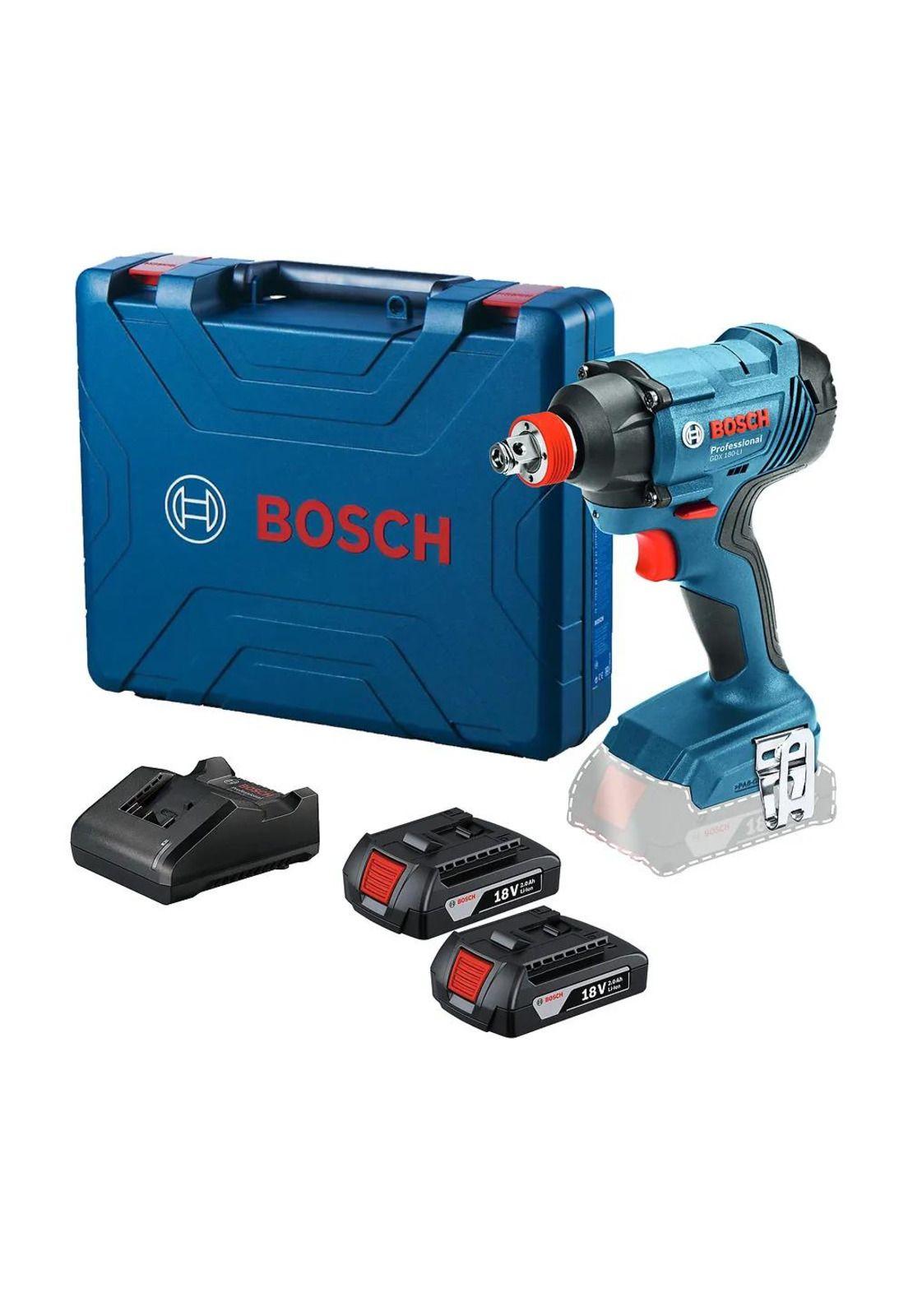 LLAVE IMPACTO INALAMBRICA BOSCH GDX 180-LI+ 2 BAT 2.0 AH+ CARG-0