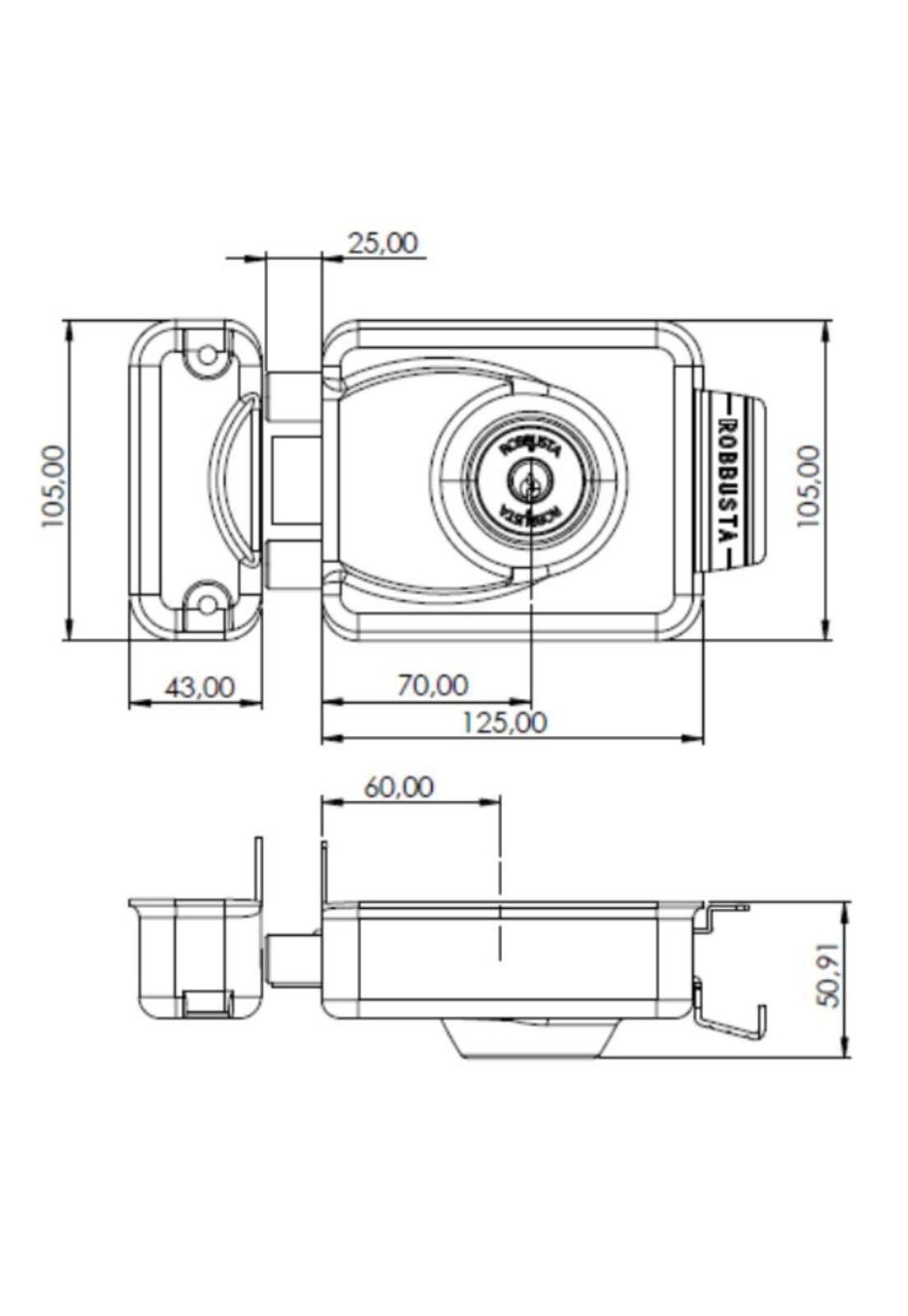 CERRADURA SOBREP POLI ROBBUSTA 7200 AJUST BEIG-7