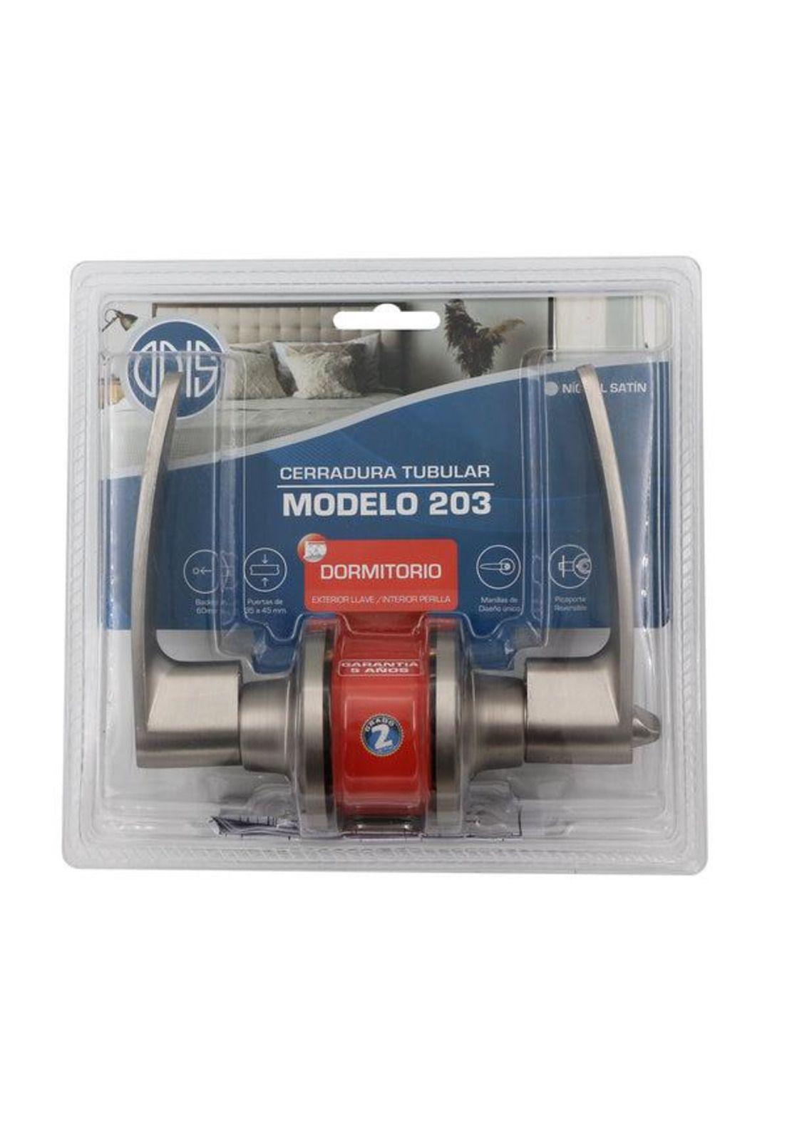 CERRADURA TUB.203 ODIS C/MANILLA DORM CR-N BT-5